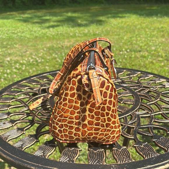 Dooney & Bourke Brown Crocodile Embossed Shoulder Bag - Picture 5 of 11